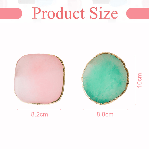 2 kpl Harts Nail Art -paletti, Nail Art -maalaus Sekoitettu väri Pink+Green