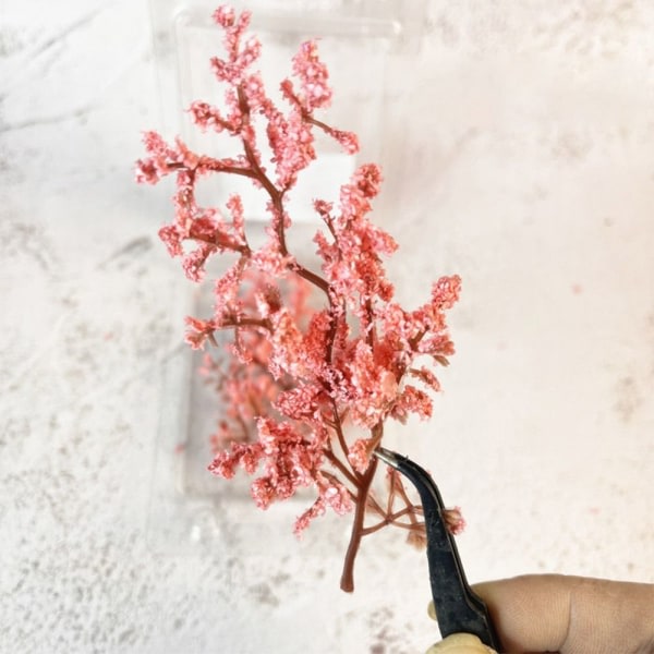 4 ST Simulering Sakura trädgrenar Miniatyr blomkvist