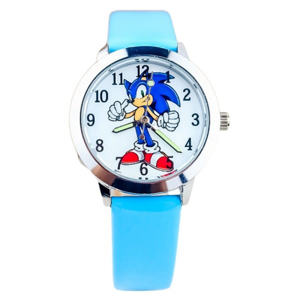Barn Quartz Watch Tecknad Sonic The Hedgehog Student Anime Watch Blue