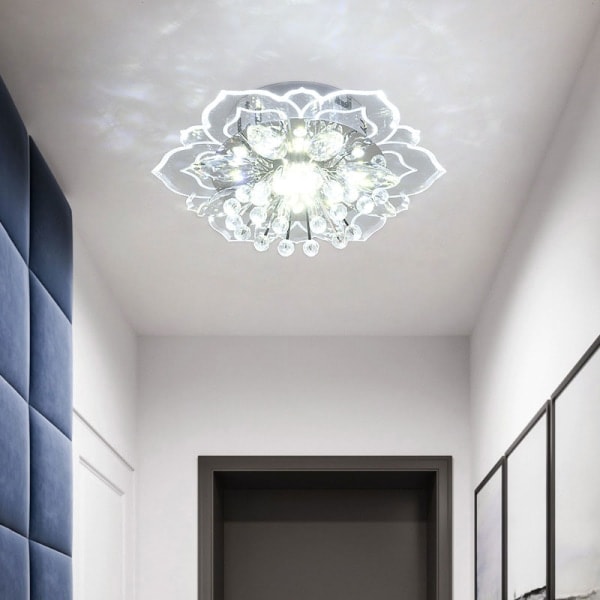 20cm 9W Modern Kristall LED Taklampa Hallway Vit-B Vit-B