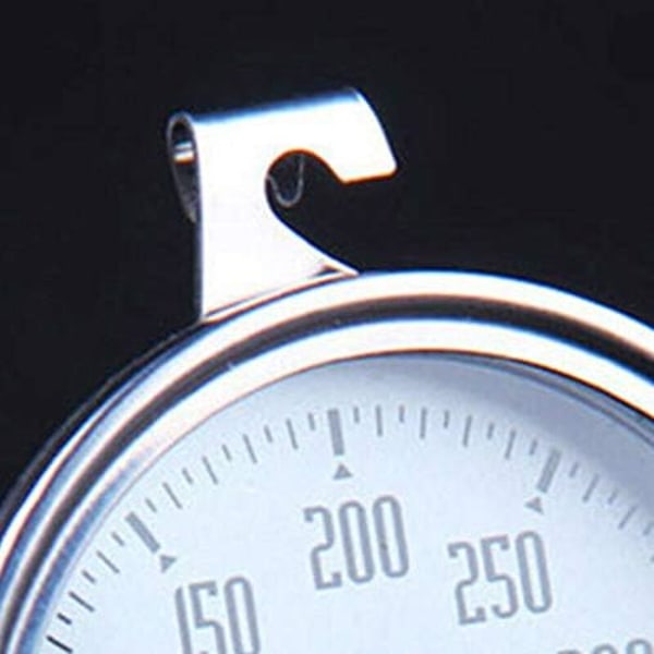Stor urtavla ugns termometer med svart indikator, speciell hängande matlagnings termometer eller ugnsställ för hemmakök