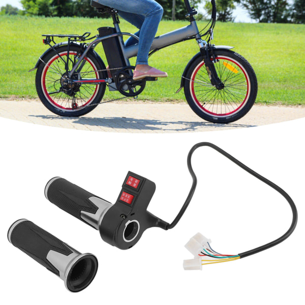 1 par sykkelgasshåndtak 3-girs hastighetskontrollhåndtak Grip akselerator for elektriske sykler med forover revers gir