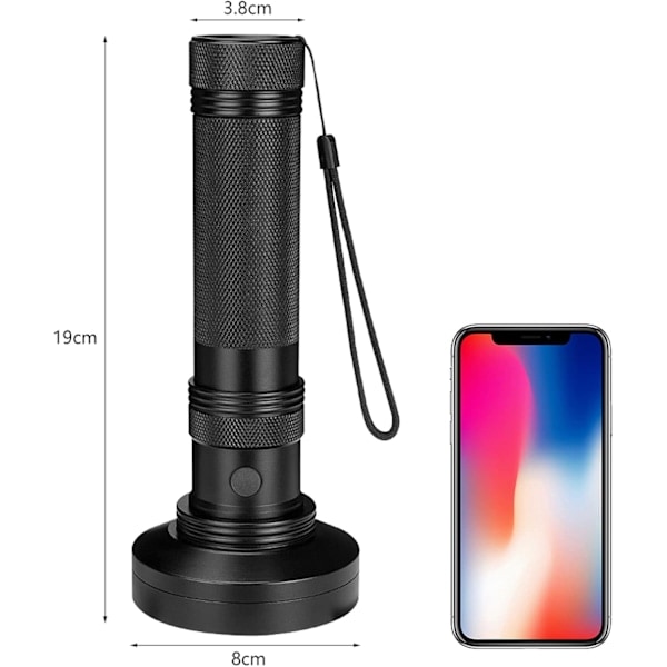 UV-taskulamppu, 100 LED:tä musta valo taskulamppu 395nm UV-valo Detect