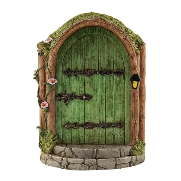Miniature Pixie Elver Fe Dør Træ Have Vindue Dør Jul