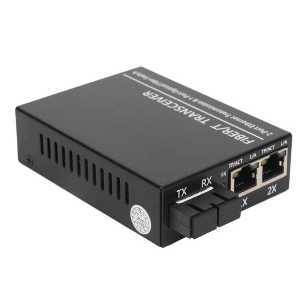 Tx1310nm Fiber Transceiver RJ45 Port Dual Fiber Single Mode Optisk Transceiver 100?240V EU-stik