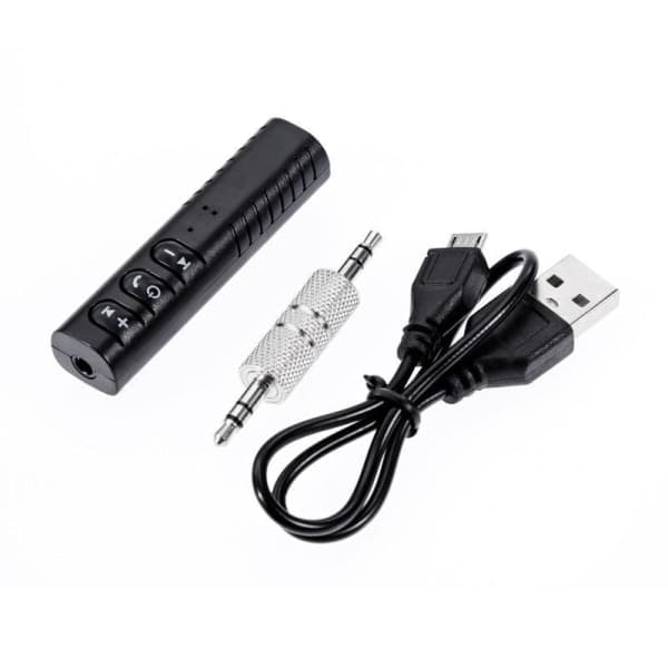Bluetooth-aux-adapter - Indbygget mikrofon Sort