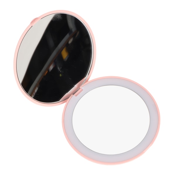 3,5 tommers LED-speil 1X 10X forstørrelse Dobbeltsidig sminkespeil for hjemreise Innebygd batterirosa