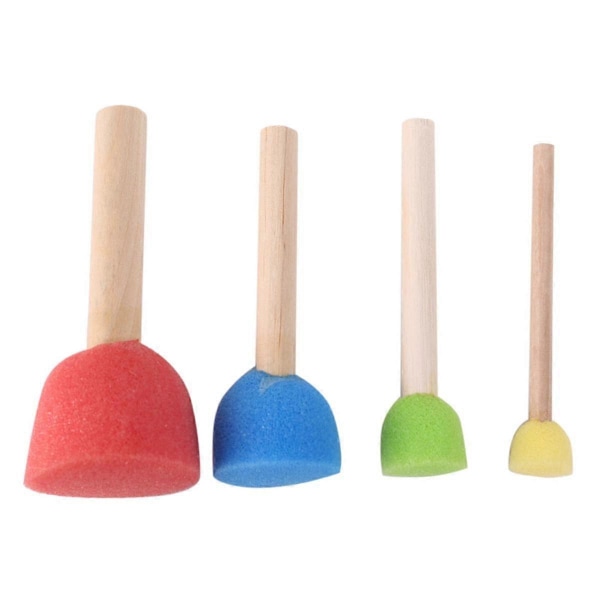 Vaahtomuovipensselivalikoima - Sienimaalaussetti 24 kpl - Vaahtomuovisivellinsetti - 1,5 cm 2 cm 3 cm 4 cm.pa