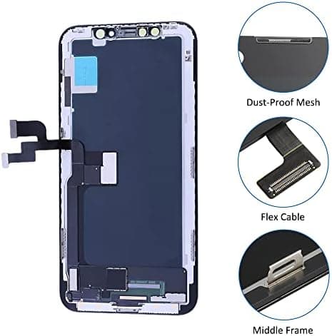 iPhone 11 Pro -varanäyttö tarvikkeineen