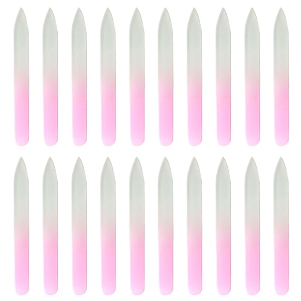 20st Kristallglas Baby Nagelfil Buffer Mini Manikyr Kit Nagellackering Nageltilbehør til nagelpleje Pink