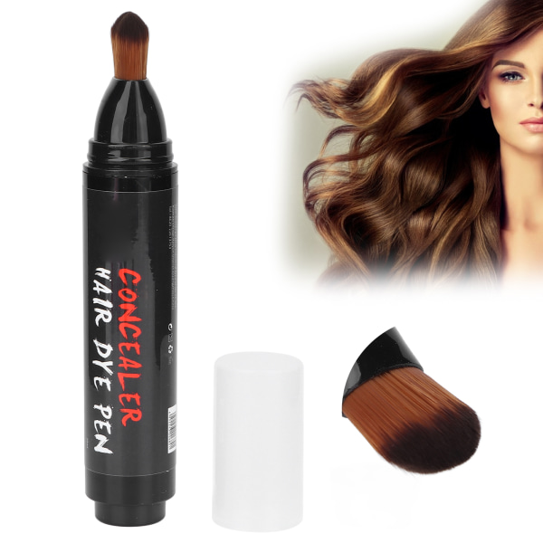 Hårrotsfärgstift Engångshårfärg Portabel Quick Touch Up Pen Stick för hårrötter 20ml Brun
