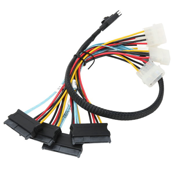Seriell ATA-kabel 12 Gbps høyhastighets SATA8087 SFF8482 4-pinners adapterlinje for overføring 1m / 3.28ft