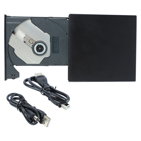 Ulkoinen DVD-asema USB 2.0 Plug and Play - Hiljainen ja kestävä kestävä DVD-asema kannettavan tietokoneen pöytäkoneen AIO:lle