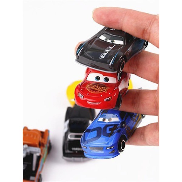 1:64 Mcqueen Modelbil Diecast Legering Legetøjsbiler Q-Version Til Børn Gave Træk Rød