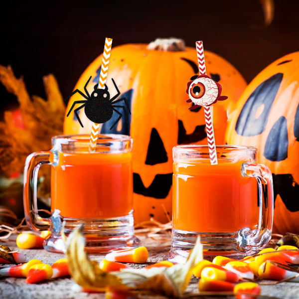 24 sukker og pap til Halloween Pop Eye - til juice/cocktails