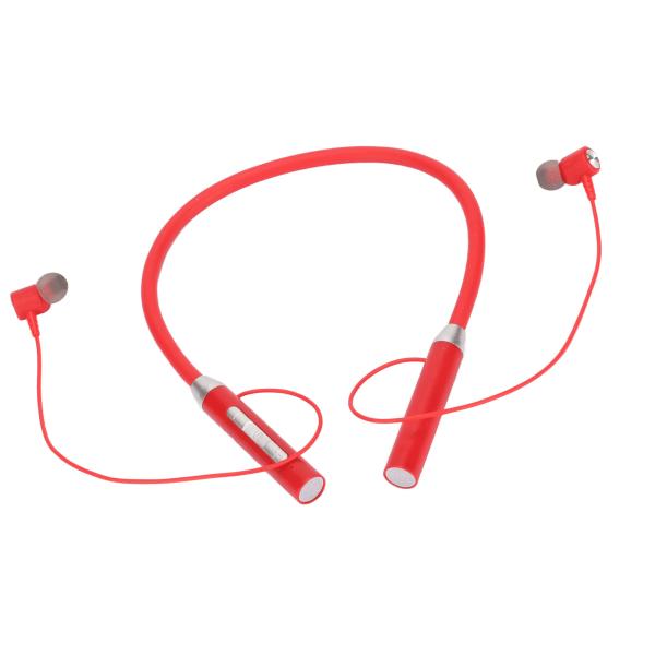 Halsbandshörlurar Trådlösa Bluetooth 5.2 IPX5 vattentäta stereo Ergonomiska förstärkta bas Halsband Magnetiska hörlurar Röd