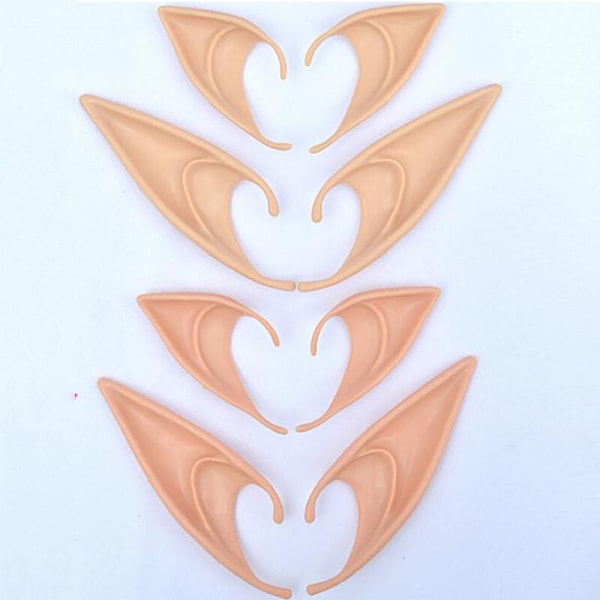 Elf Pixie Ears Fairy Vulcan Alien Cosplay Kostym Fancy Dress NaturalBeige