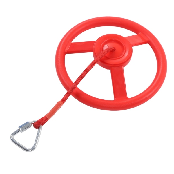 Børnegymnastik Roterende hjul Plast Retningshjul Børn Udendørs Fitness Træningshjul med Reb Rød