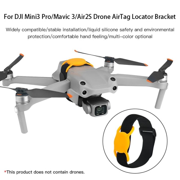 DJI Mini3 Pro/Mavic 3/Air2S Drone AirTag -paikannustelineen mustalle