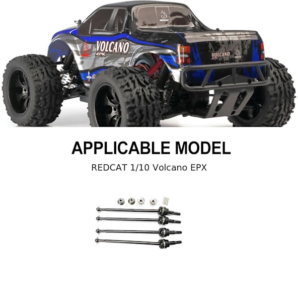 Stål 1/10 Universal Drivaxelsats 4-pack För Spline Design RC