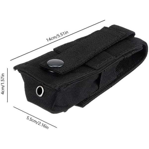 Musta taskulampputasku, kotelo Molle taskulampputasku Nylon taskulamppu