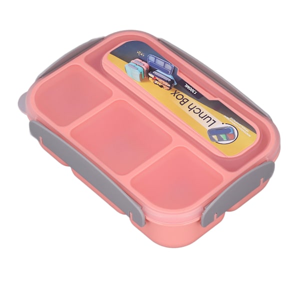 Individuell förseglad lunchlåda Barn Lunchlåda 4 fack Lunchlåda för skola 1300ml Rosa 0.5