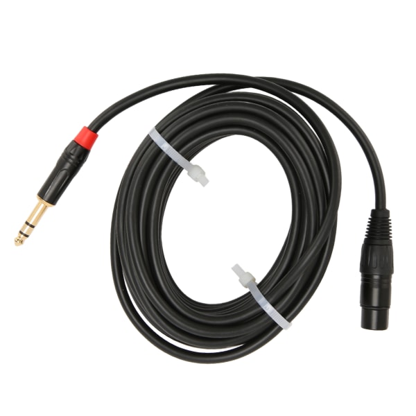 Mikrofonkabel 8 m XLR hona till 6,35 mm TRS balanserad signalinterconnect-kabel Mic-sladd för elgitarr