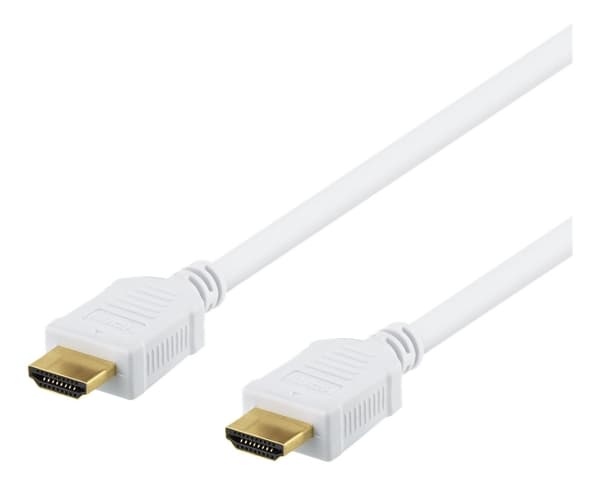 DELTACO High-Speed HDMI-kabel, 10 m, Ethernet, 4K UHD, hvit