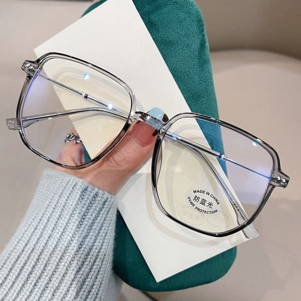 Anti-Blue Light Glasses Oversized glasögon GRÅ Grå Grey