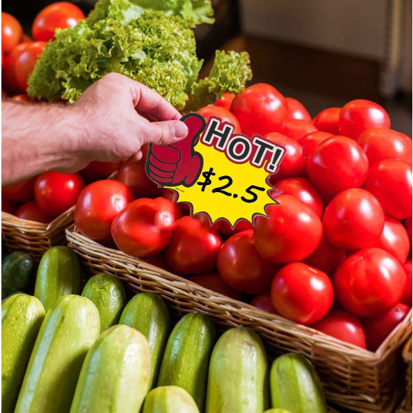 6-sæt prisskilte, udsalgsskilte til butik, supermarked 2 18x14x0,05 cm