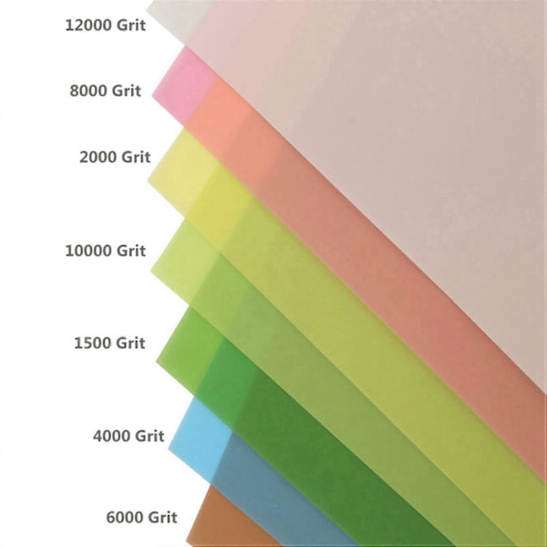 14 stk./sæt Læppefilm Ark Sortiment Præcision til Polering Sandpapir 1500/2000/4000/6000/8000.pa