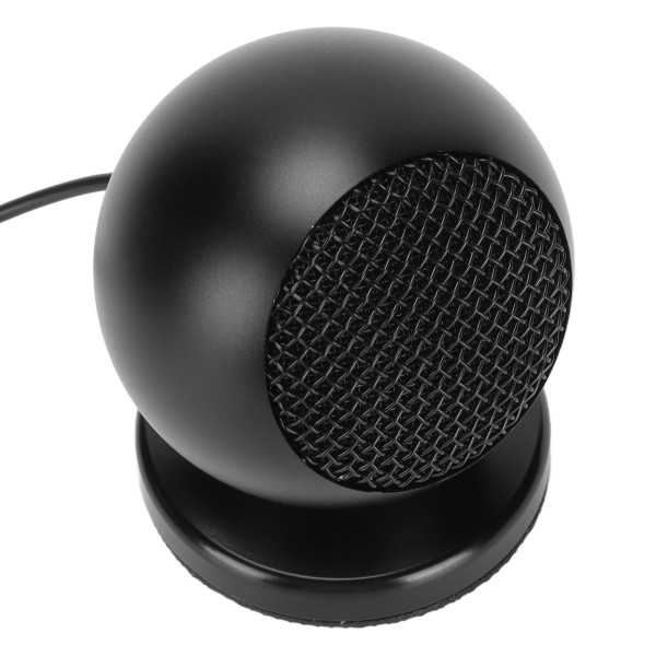 Snöbollsmikrofon 3,5 mm rundstrålande Plug and Play Spelmikrofon i Palmstorlek för Dekstop Laptop Meeting