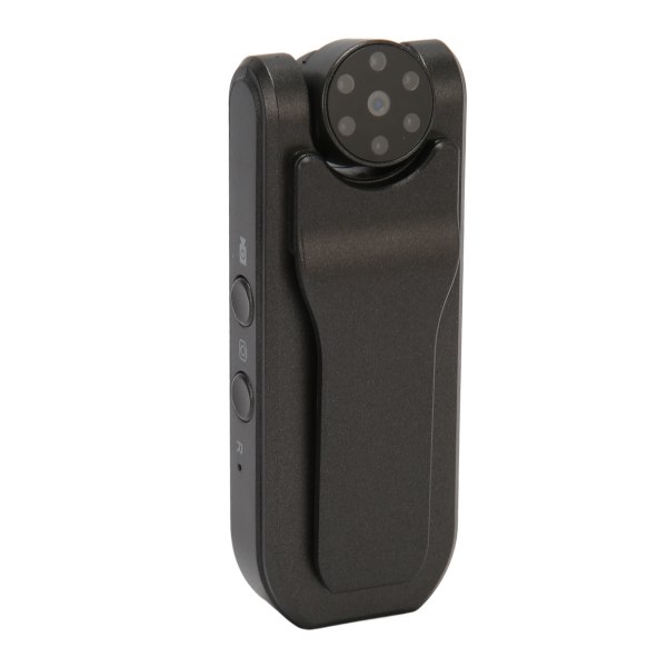 Mini Wearable Camera 1080P Night Vision Oppladbar bevegelsesdeteksjon HD Body Video Recorder for Law Enforcement Black