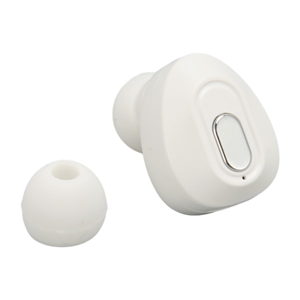 Single Earbud Mini Bluetooth 5.3 Single Earbud IPX5 Vedenpitävä yksi langaton kuuloke yritysurheiluun Valkoinen