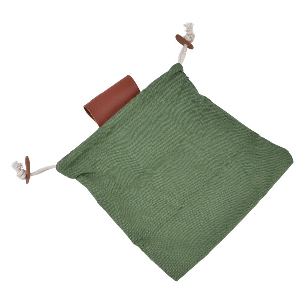 Frugtplukketaske Talje Hængende lærredsmateriale PU-stil foldet pladsbesparelse Bæltefoderpose Militærgrøn
