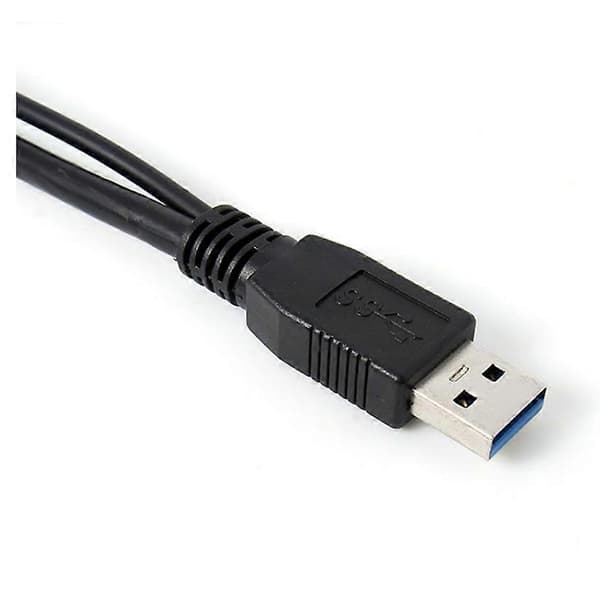 En Micro USB B 3.0 Y-Kabel Harddisk Kabel Sort
