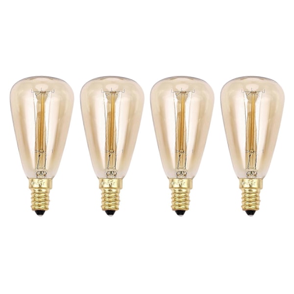 4X Vintage Glödlampor E14 220V ST48 Glödlampor 25W 40W 60W Filament Retro Lampa för Pendellampa.pa