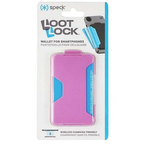 Speck Loot Lock Stick-On-plånbok älypuhelimille ja muille - DJVU Pink