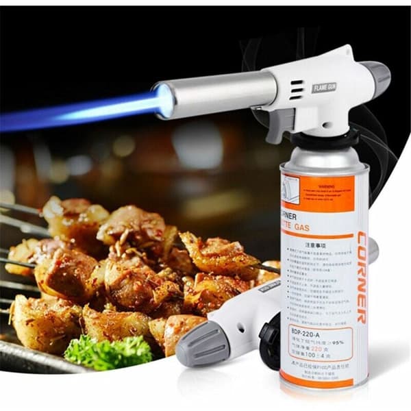 Professional Kitchen Torch for Culinary Creations, Adjustable Flame with Piezo Ignition Technology and High Temperature Resistance, Versatile Use