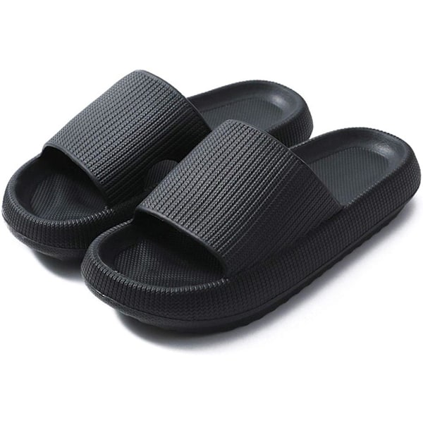 Tofflor Stötdämpande Mjukt EVA Foam Slip-on Black Svart