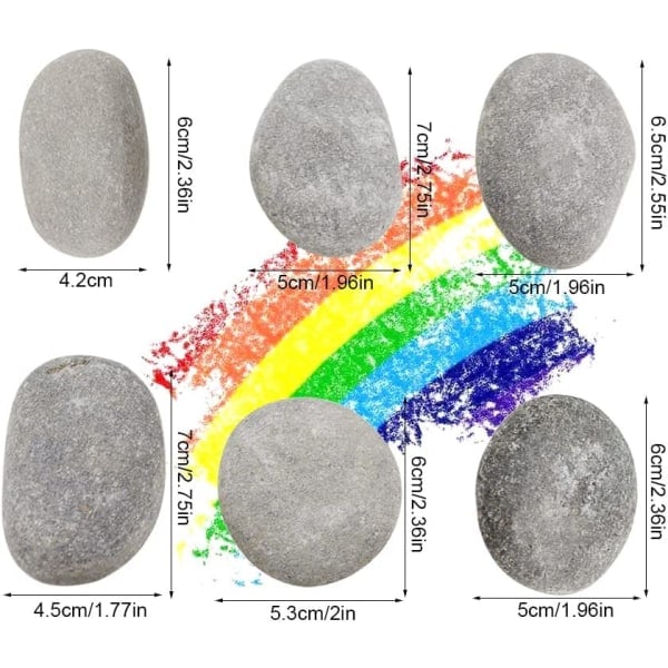 Strandstenar för målning 10 st släta stora stenar (50-80 mm)