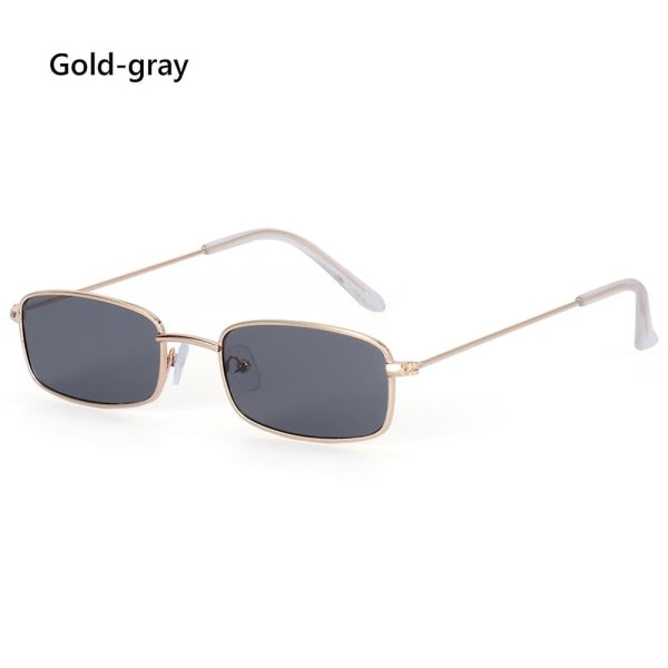 Uv400 Skydd Klassisk Små Ovala Dam Solglasögon Brand Shades Classic Candy Color Metall Rektangulära Cykelsolglasögon