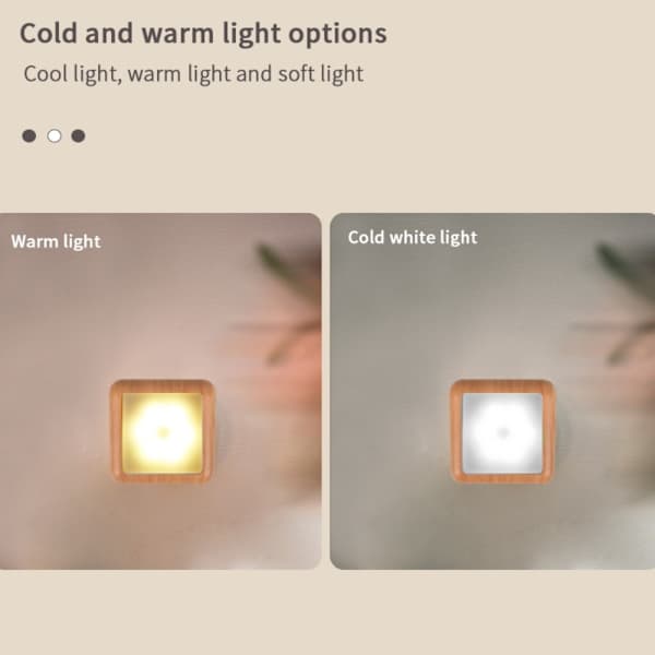 LED Underskaplys Touch Nattlys HVITT LYS hvit lys