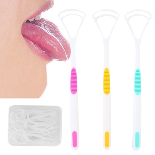 Tongue Scraper set Suunhoito Syväpuhdistava hampaiden tahranpoistotyökalu