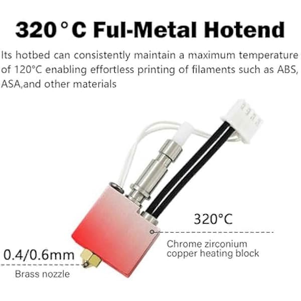 2 stk. 3D-printer Ekstruder Hotend Kit til Kobra S1 Hot End