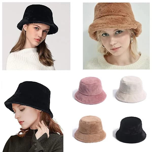 Efterår og vinter Bucket Hats Mode Varme Sød til kvinder mænd khaki