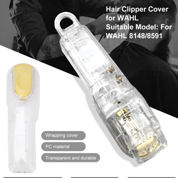 Ammattimainen hiusleikkurin cover Sähköinen hiustenleikkurin trimmeri cover WAHLTläpinäkyvälle Cover Gold Slicelle
