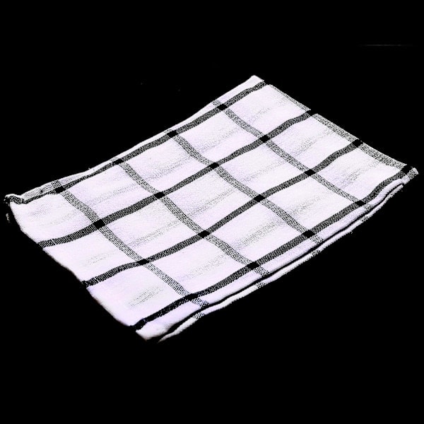 3-pack högkvalitativa blå och vita randiga kökshanddukar, disktrasa, servett, bordsduk, 100 % bomullsväv