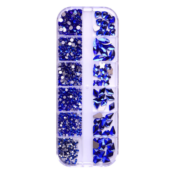 Nail Art Crystal Gems Stones Flatback， for hantverk diamantsmycken dekorasjon Design stil 1