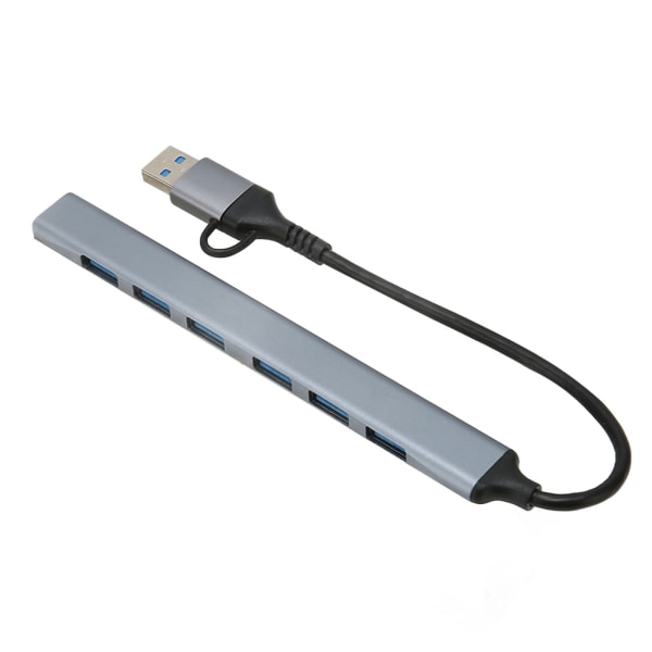 USB Typ C Hub 1 USB 3.0 6 USB 2.0 portar Höghastighets Plug and Play Multiport Adapter för telefon Laptop Mus Tangentbord
